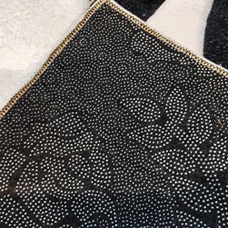 Beige Modern Rug Polyester Line Rug Non-Slip Backing Rug for Living Room