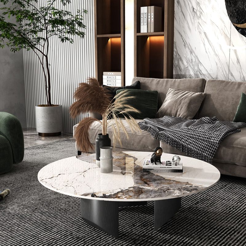 Slate Round Modern Coffee Table No Distressing Coffee Table Set