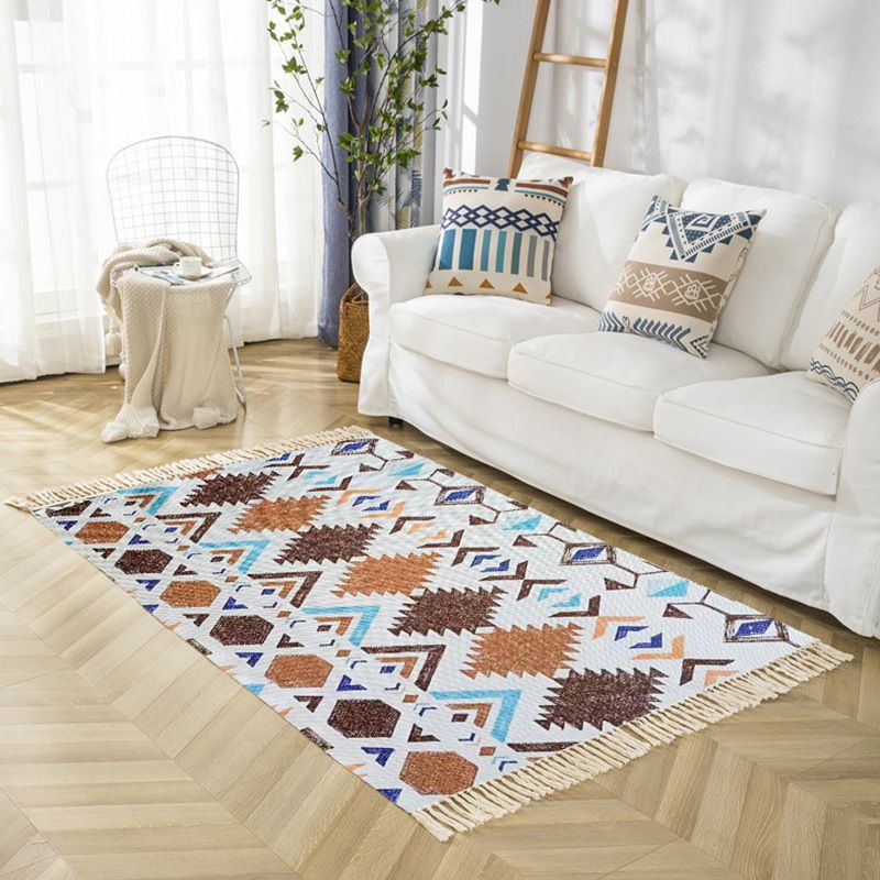 Rapis Bohemian Bohemian Bohemian Elegy Polyester Modèle tapis intérieur Fringe pour le salon