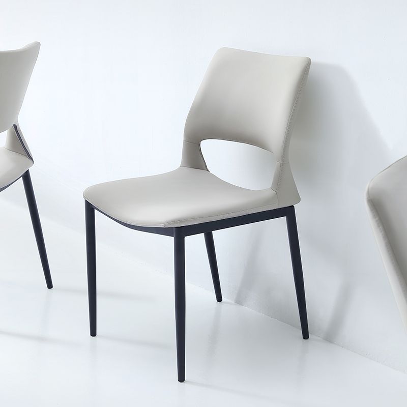 Industrial Kitchen Dining Side Chair Open Back Metal Side Chair