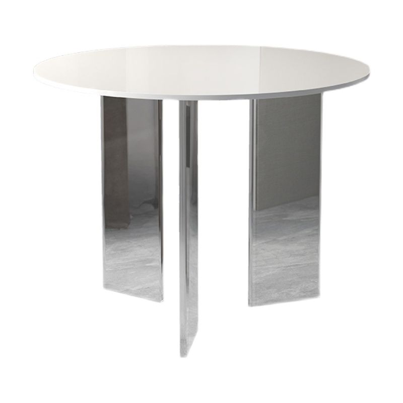 Round Dining Table Set 1/2/5 Pcs Acrylic Base Table with Chairs