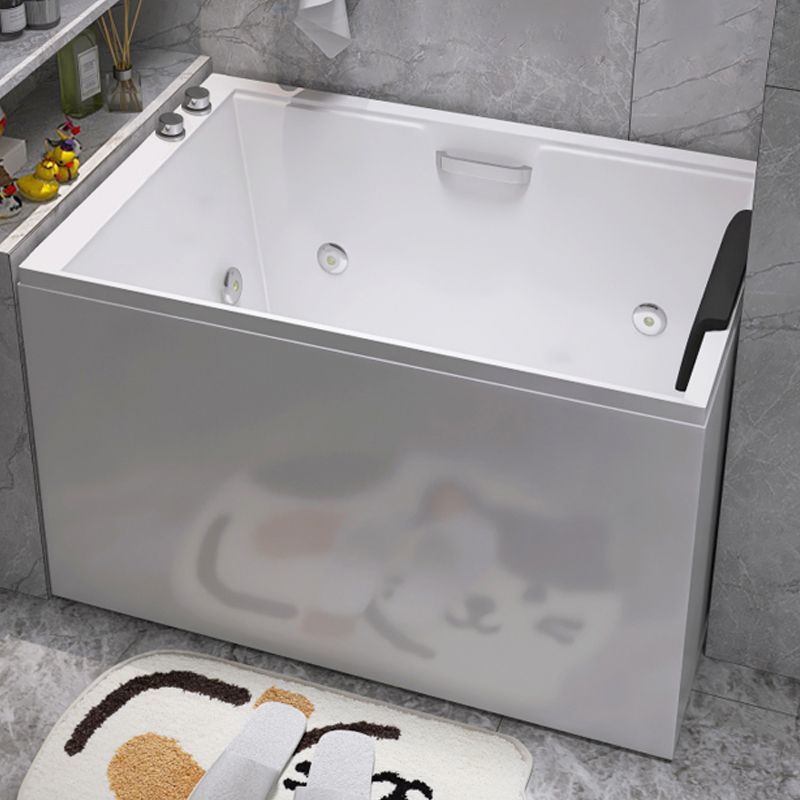 Modern Style Apron Front Bathtub Rectangular Acrylic Bathtub in White
