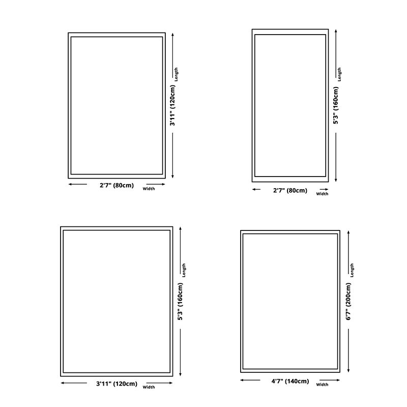 Orange Living Room Area Carpet Geometric Print Polyester Area Rug Anti-Slip Washable Rug