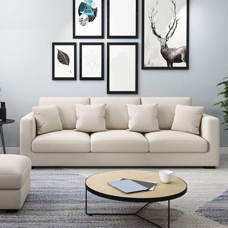 Square Arm Sofa 31.49" D x 33.46" H Loose Back Sofa for Living Room