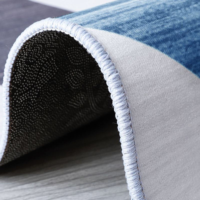 Mehrfarbiger ethnischer Print Teppich Polyester Antiquen Teppich nicht rutschfestem Innenteppich für die Heimdekoration