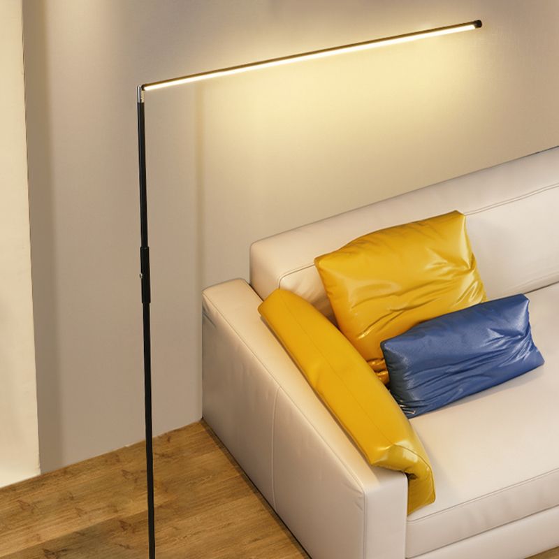 Metal Linear Shape Floor Light Modern Single Light Floor Light Fixtures