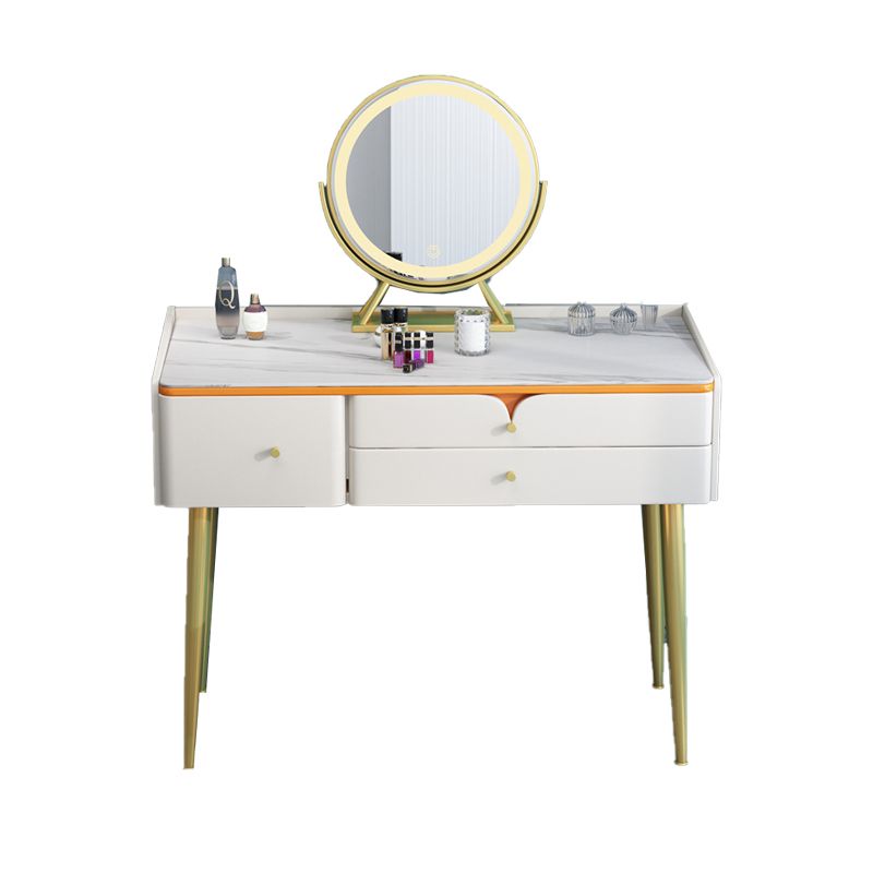 Luxurious White/Blue Vanity Bedroom Make-up Vanity 2-Piece Set