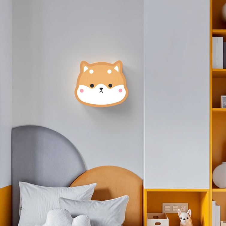 Metal Cartoon Wall Sconce 1-Light LED Wall Mounted Lighting for Children's Room