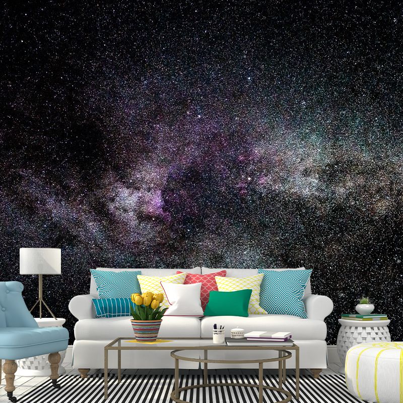 Mysterious Starry Sky Mural Wallpaper Environment Friendly Living Room Wall Mural