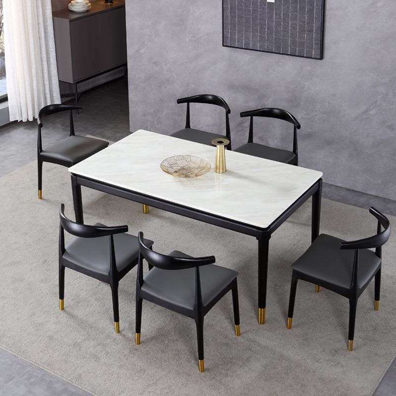 Silla lateral interior escandinava Silla de comedor tapizada con respaldo abierto de madera
