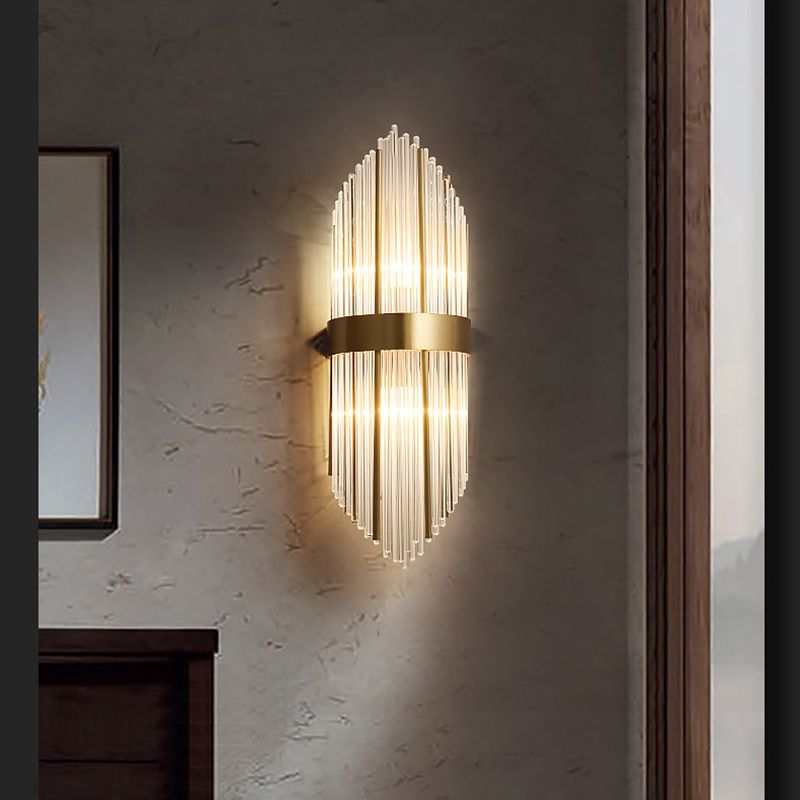 Einzigartige Schattenkristallwandleuchter moderner Stil 2 Leuchten Wandmontage Leuchte Leuchte