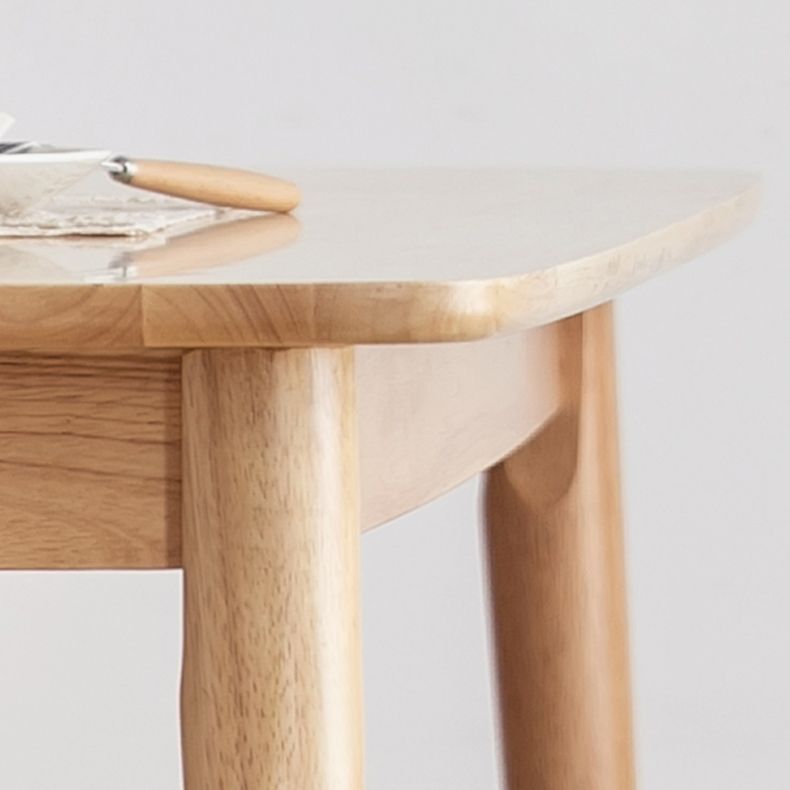 Minimalist Style Solid Wood Dining Room Set with Traditional Height Table and 4 Legs Base