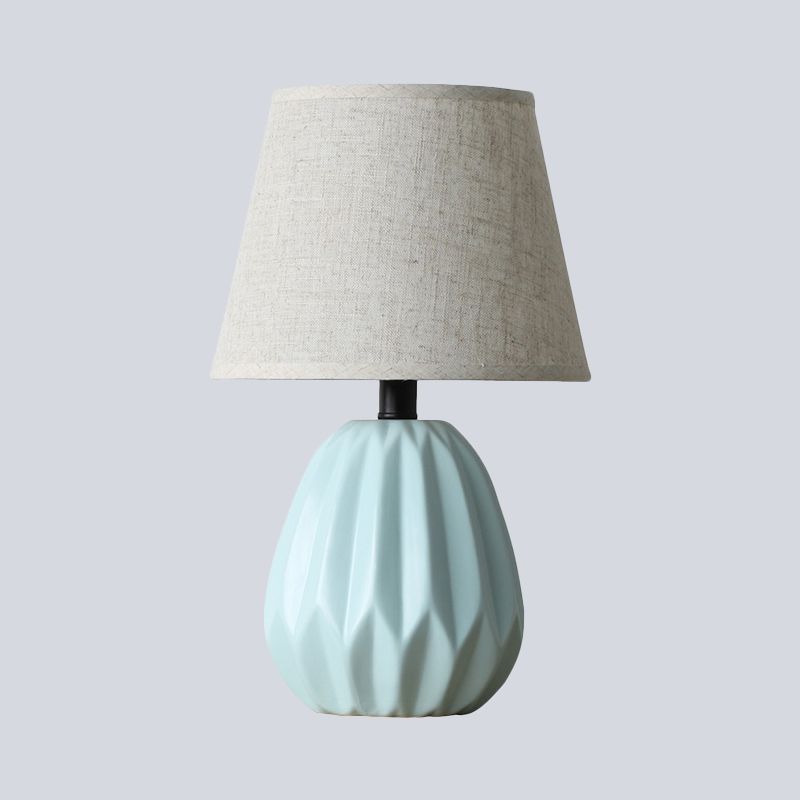 1 tête Conical Shade Task Éclairage modernisme Fabric de tissu Lumière en bleu pour l'étude