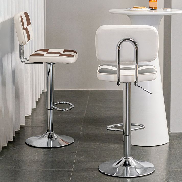 Modern Style Counter Stool Pu Leather Adjustable Height Bar Stool