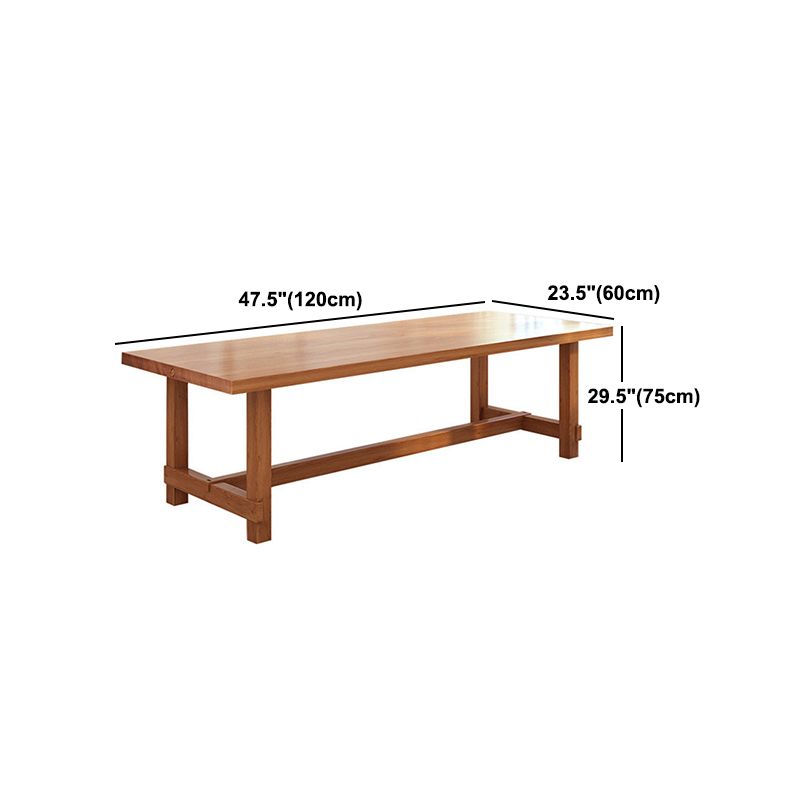 Modern Rectangular Table and Bench Set 1/2/3/5/9 Pieces Solid Wood Dining Sets