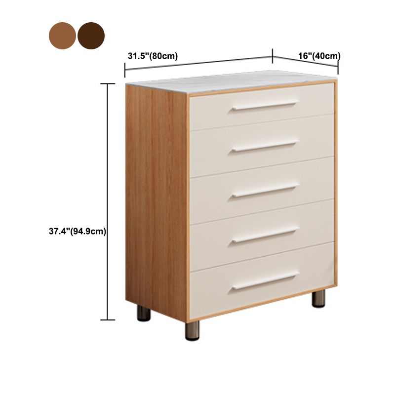 15.6-inch Width Storage Chest Contemporary Dresser with 4/5/6 Drawers