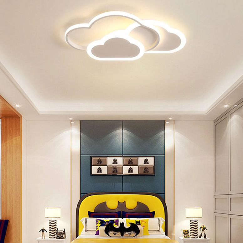 Lámpara de techo de montaje empotrado de Metal de estilo nórdico, iluminación LED de montaje empotrado con forma de dibujos animados para dormitorio de niños