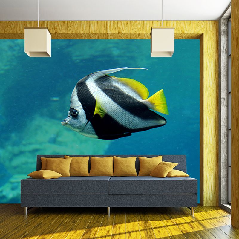 Mildew Resistant Photography Seabed Mural Eco-friendly Bathroom Wall Art