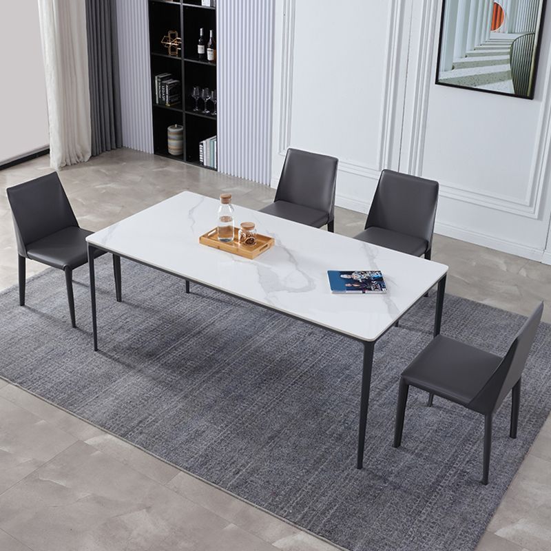 Sintered Stone Dining Table Set 1/4/5 Pcs Modern Dining Wingback Chairs