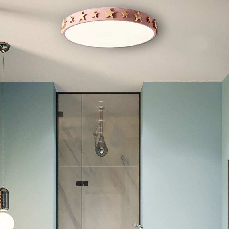 Trommel-Unterputzleuchte, moderne Deckenleuchte mit Sterndekoration für Kinderzimmer