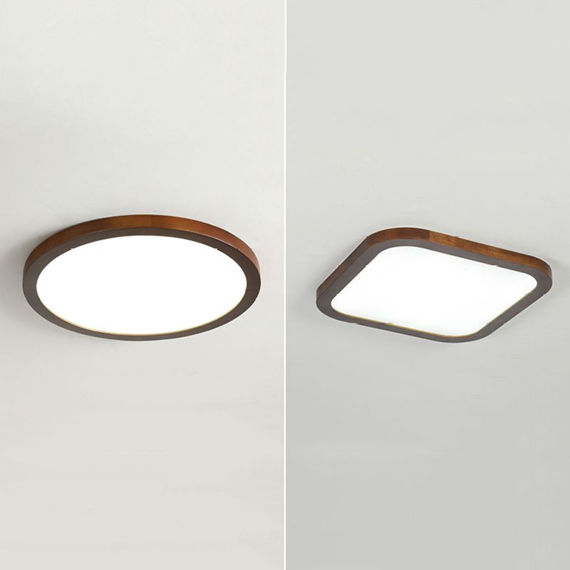 Luminaire de plafond encastré en bois moderne lampe de chambre lampe de chambre intérieure