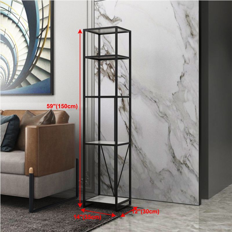 Libreria etagere aperta verticale industriale telaio in ferro -scaffale in legno fabbricato scaffale