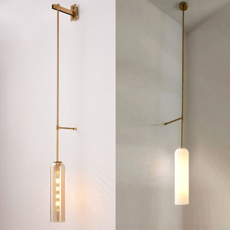 Moderne Wandhalterung Licht 1 Licht Wandleuchte mit Glasschatten für Schlafzimmer