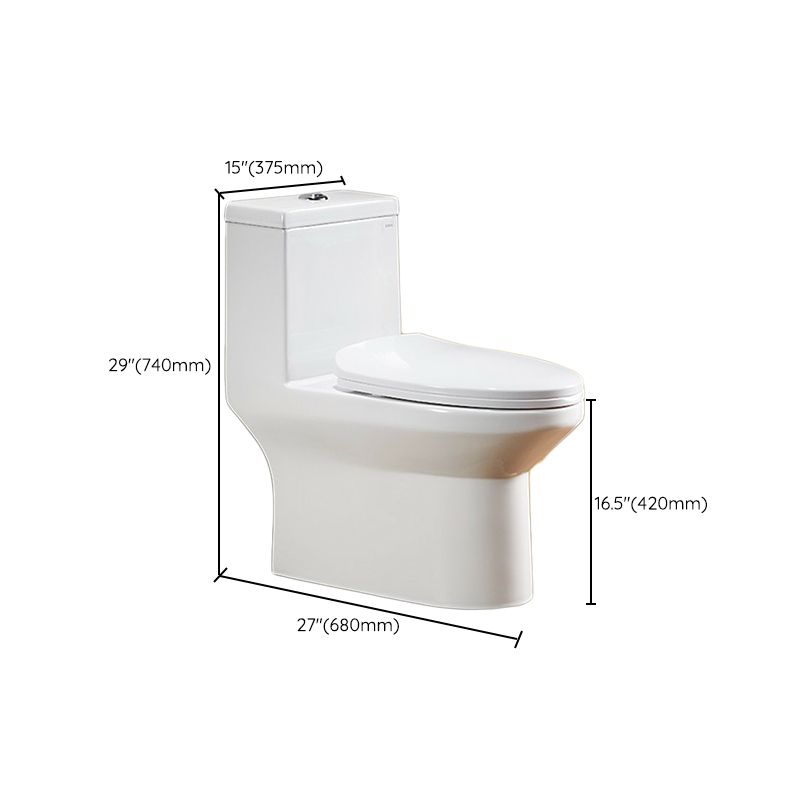 Traditional Flush Toilet All-In-One Floor Mounted Siphon Jet Porcelain Toilet