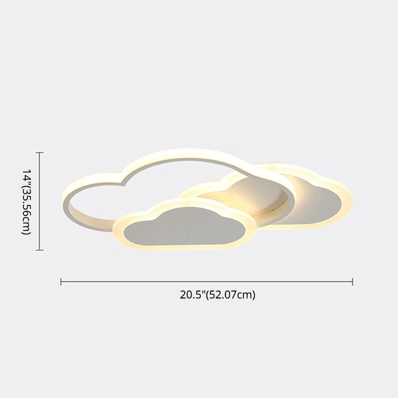 Creative Shaped LED Plafond Licht Kids Room Minimalist Line Design Flush Mount Verlichting Armatuur met Acryl Schaduw