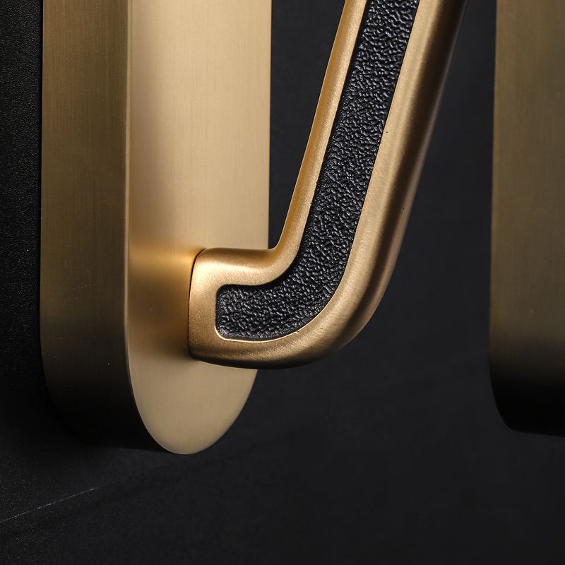LED Modern Metal Wall Sconce Geometric Shape Wall Light with Acrylic Shade for Bedroom
