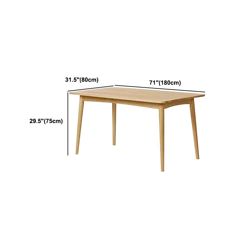 Modern Table with Solid Wood Rectangle Dining Table for Kitchen
