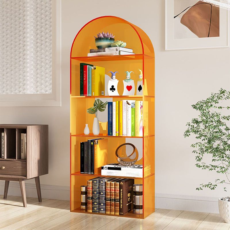 Modern Style Closed Back Vertical Bookshelf Acrylic Bookcase for Home Office