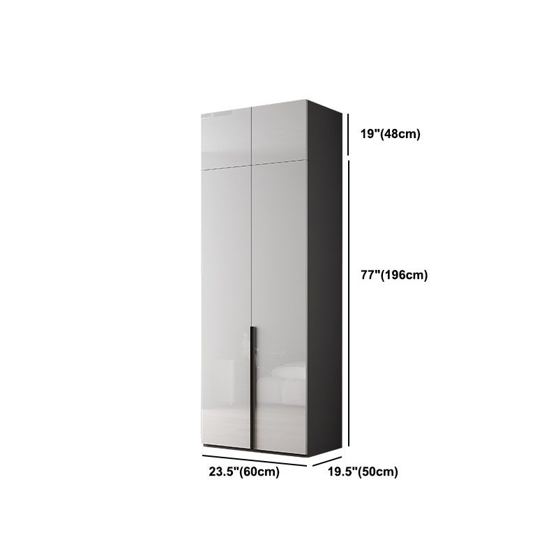 Contemporary Style Wood Wardrobe White Colour Soft Close Door Wardrobe Closet for Home