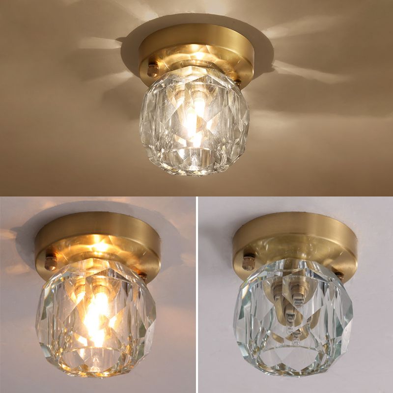 Modern Globe Flush Mount Ceiling Light Fixtures Glass 1 Light Flush Light