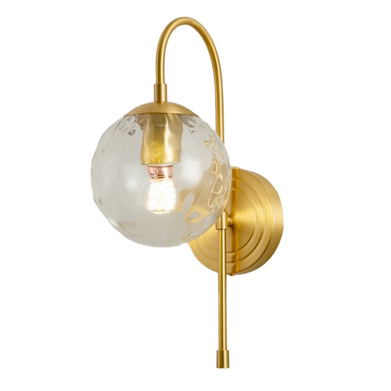Nordic Style Copper Vanity Light Ball Shape Vanity Lamp for Shower Room