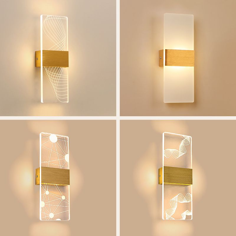 Acrylic Wall Light Fixture Modern Style Wall Light Sconce for Living Room
