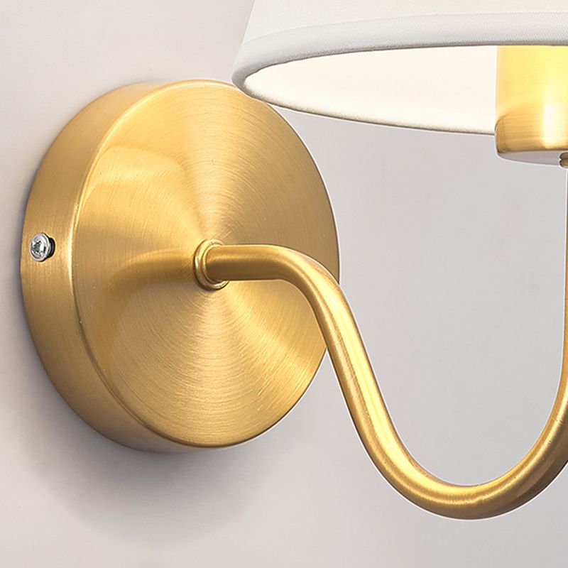 American Style Vanity Light Cone Shape Vanity Lamp with Fabric Shade for Living Room