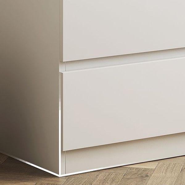 Ultra Modern Horizontal Double Dresser Wood Storage Chest Dresser for Bedroom