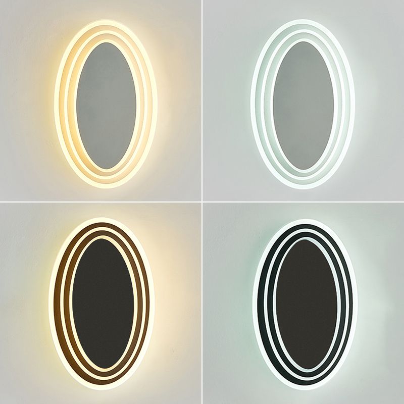 Luz de pared de metal en capas aplanadoras de estilo LED de estilo nórdico para sala de estar para sala de estar