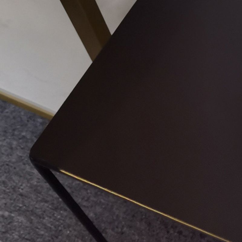 Metal Square Top Side Table 19.68" Tall Frame Base End Table with Magazine Holder