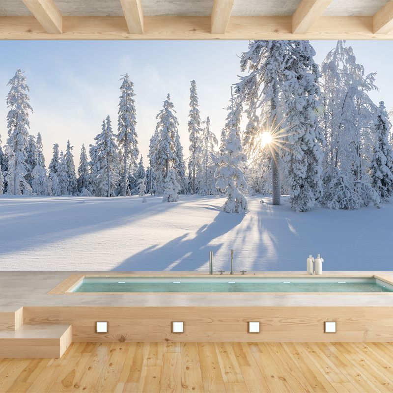 Photography Mildew Resistant Forest Mural Eco-friendly Modern Wall Covering for Adults Room