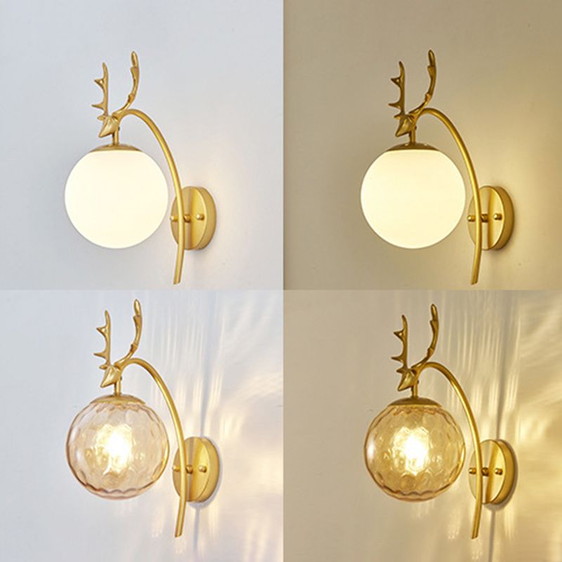 Modern Wall Sconce Lighting Glass 1 Light Wall Lighting Fixtures for Dining Room