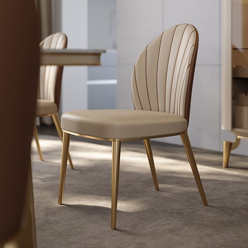 Glam Upholstered Armless Dining Chairs Dining Room Parsons Chair