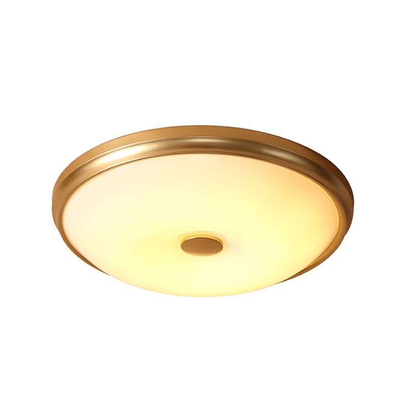 American Rustic Style Ceiling Light White Glass Dining Room Flush Mount Ceiling Lamp