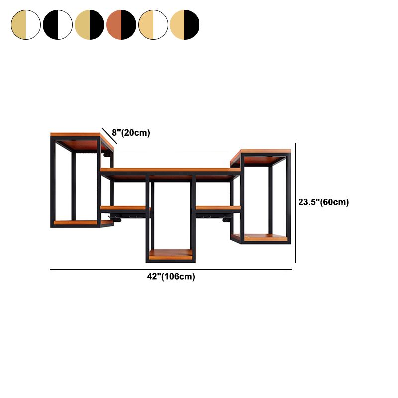 Iron Wall Mounted Wine Rack Industrial Wine Bottle & Glass Rack-41.7 x 7.8 x 23.6