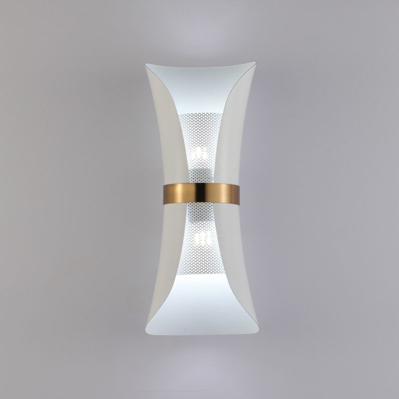 Lámpara de luz de pared contemporánea de metal lámpara de apliques de 2 luces para dormitorio