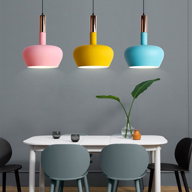 Weinglas Metallhänge angehender Licht Modernismus 1 Hellblau/Rosa/Gelb Suspension Anhänger