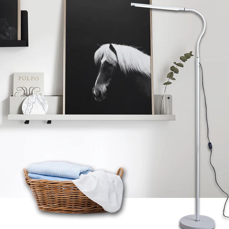 Contemporary Linear Floor Lamp Metal 56" High LED Floor Light for Living Room