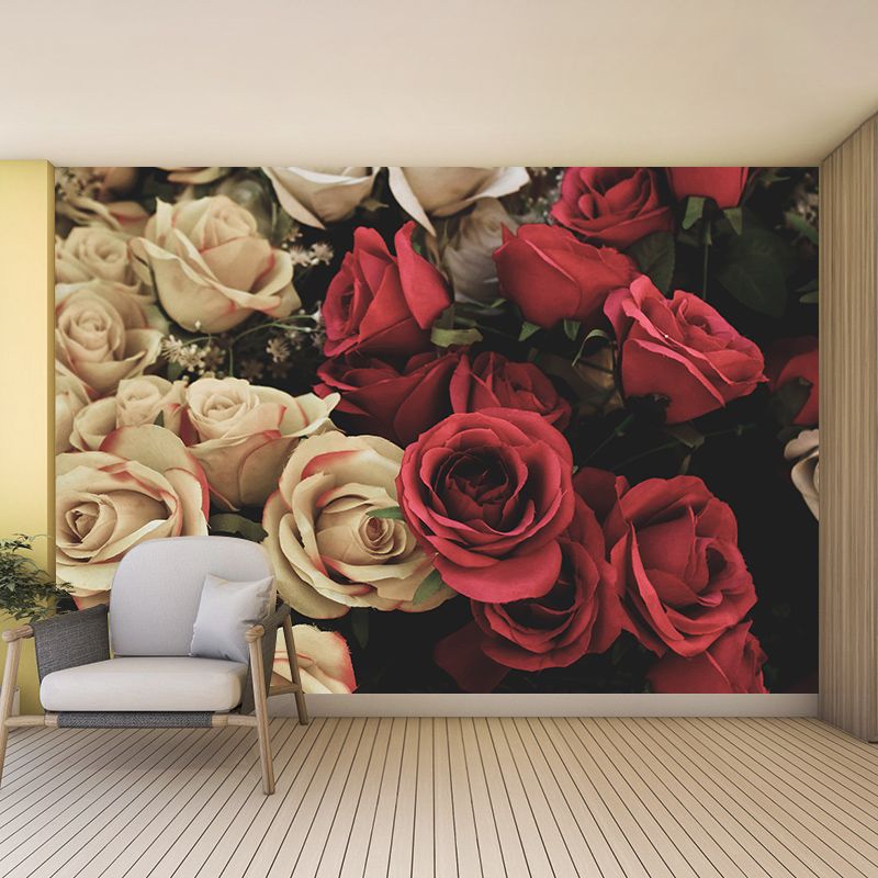 Environmental Wall Mural Wallpaper Beautiful Roses Living Room Wall Mural