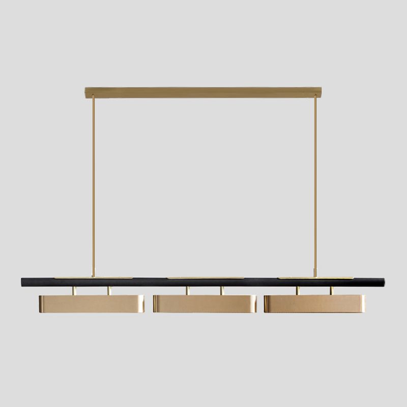 Rechteck Island Leuchte moderne Restaurant LED Hängende Lampe mit Metallschatten